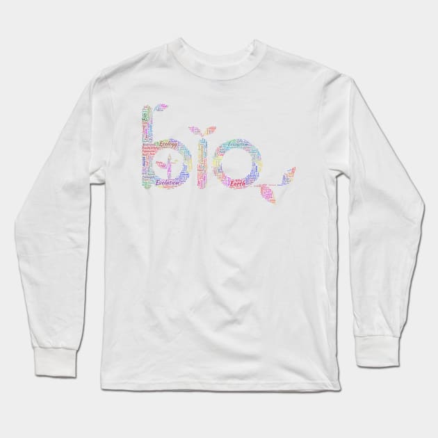 Bio Biodiversity Concept Silhouette Shape Text Word Cloud Long Sleeve T-Shirt by Cubebox